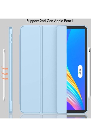 Apple Uyumlu iPad Pro 11 3. Nesil 2021 Kılıf Kalem Bölmeli Smart Case A2