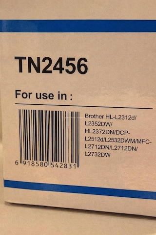 Proalet Brother Tn-2456 Uyumlu Toner, Yüksek Baskı Kalitesi, Uzun Ömürlü, Çipli, Lazer Yazıcı Kartuşu, O