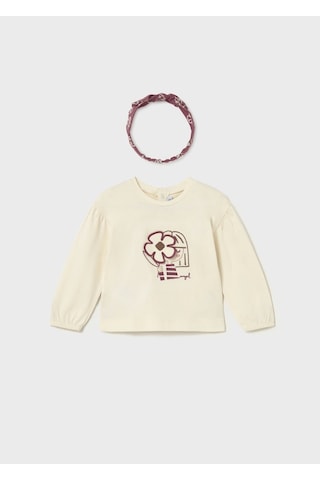 Mayoral Saç Bantlı Kız Bebek T-shirt 2078 Makyato
