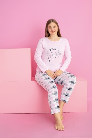 Rindahomewear Büyük Beden Süprem Pijama Takımı Pembe