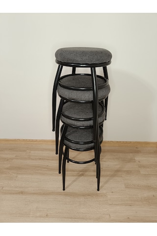 Evko Mobilya Tabure, Bar Taburesi, 2'li Tabure,siyah Ayaklı-siyah