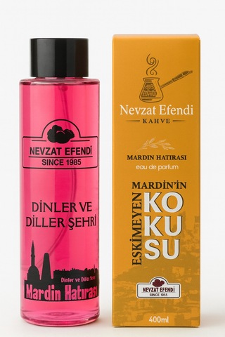 Nevzat Efendi Limon + Tütün + Pembe Mardin Hatırası Kolonya Seti 3 x 400 ML