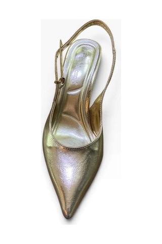 Ayem Kadın Kadeh Topuklu Arkası Açık Stiletto Altın Rugan - 940817244 Altın Rugan