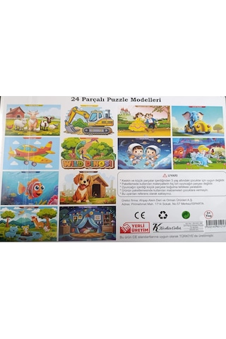 Ahşap Puzzle 24x30 Cm 24 Parça Astronot İkizler