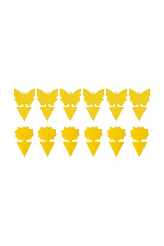 Xiyyadms 12 Adet Sarı Çift Taraflı Yapışkan Bitki Sinek Yakalama Tuzakları - Ev Bitkileri İçin Güvenli, Estetik Ve Etkili Uçan Haşere Engeli