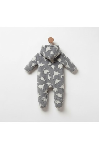 Balbeybi Welsoft Unisex Bebek Çocuk Kışlık Fermuarlı Peluş Tulum , Bebek Ve Çocuk Tulum Gri