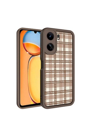 Xiaomi Poco C65 Kılıf Kamera Korumalı Baskılı Arka Yüzey Zore Klas Kapak Siyah
