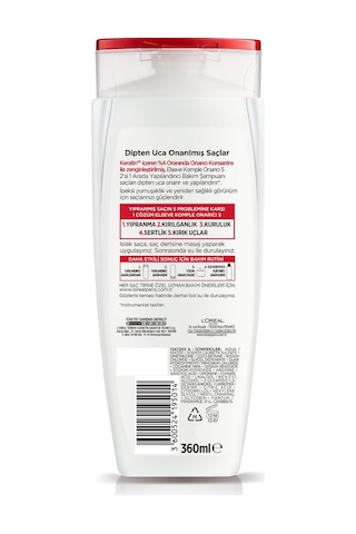 Komple Onarıcı 5 Yapılandırıcı Bakım Şampuanı 2'si 1 Arada 360 Ml Tüm Saç Tipleri