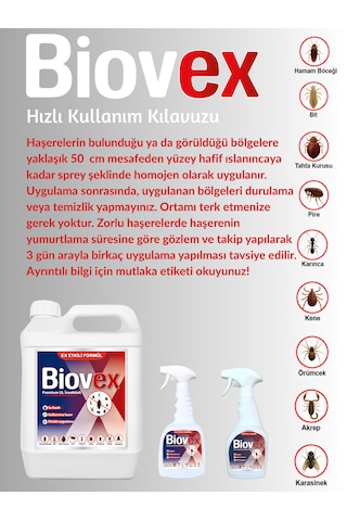Biovex Premium Ul Haşere Hamam , Tahta Kurusu, Karınca, Kene, Karasinek, Akrep, Bit, Pire, Örümcek 5 Litre