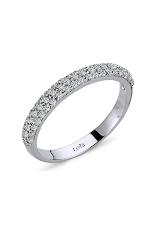 Lova 0,46 Karat Pırlanta Yarımtur Yüzük - 1030156