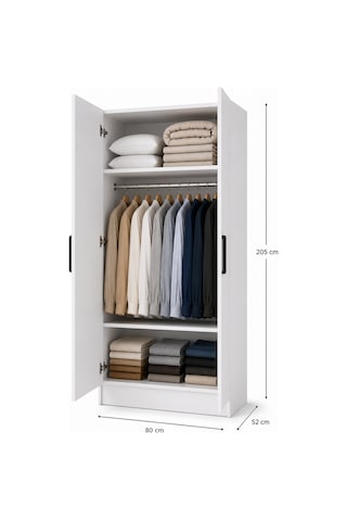 Gani Home Selen 2 Kapaklı Gardırop M-2 Modern Elbise Dolabı Suntalam Gani Home Selen 2 Kapaklı Gardırop M-2 Modern Elbise Dolabı Suntalam