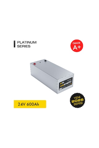 Werer Energy 24V 600Ah LiFePO4 Platinum Series Bluetooth'lu Lityum Demir Fosfat Akü