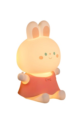 Soft Light Gece Lambası Silikon 7 Renk Değişimi Küçük Tavşan Lambası Çocuk Karikatür Doğum Günü Hediyesi Pembe Diğer