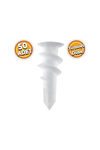 Turbolet Alçıpan Dübel Matkap Uçlu Dübel Plastik (50 ADET)