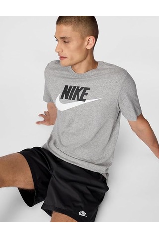 Nike M Nsw Tee Icon Ft Pamuklu Erkek Gri Spor Tişört