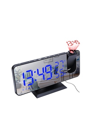 Dailylink Çok Fonksiyonlu Masaüstü Saat Fm Radio Alarm Projeksiyon Sıcaklık Alarm Çok Renkli