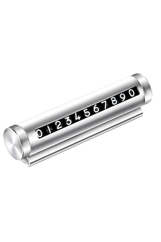 Point Araç Ön Cam Telefon Numarası Şifre Tip Numaratör Gri Silver