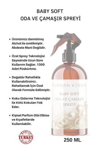 Nurdan Keskin Baby Soft Oda ve Çamaşır Spreyi 250 ML