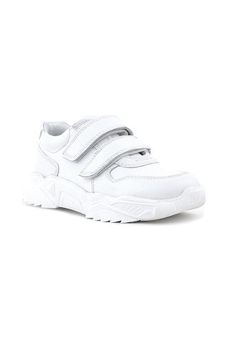 Rakerplus Hakiki Deri Beyaz Yüksek Tabanlı Kız Çocuk Sneakers Ayakkabı Beyaz