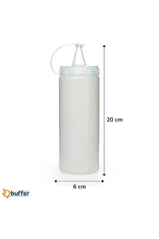Buffer Şeffaf Kapaklı Sızdırmaz Yağlık Sosluk Şişesi