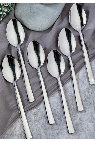 Cooker 6'lı Milas Paslanmaz Çelik Yemek Kaşığı Ckr2178 Çelik