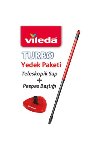 Vileda Turbo Teleskopik Sap + Üçgen Başlık