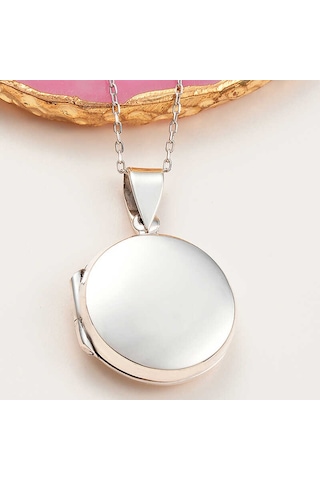 Blackcraft 925 Ayar Gümüş Kapaklı Madalyon Kadın Kolye Bc-15fe56 Renkli