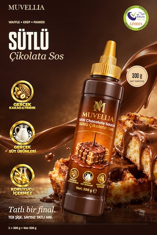 Sütlü Çikolata Sosu Waffle Krep Pankek 300 G