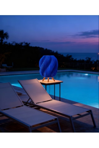 Modern Dekoratif Tasarımı Mavi Abajur Ev, Ofis, Cafe Ve Restorant Mavi