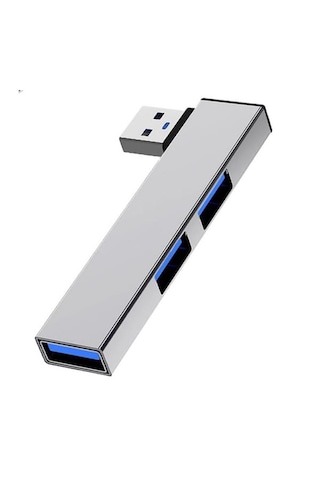 Usb 3.0 Hub 3 Portlu Çoklayıcı Alüminyum Gri Renkli
