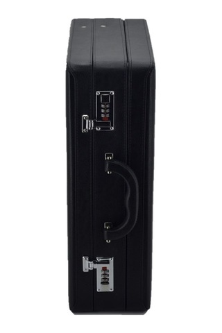 Bond Tipi Çanta Şifreli Körüklü Evrak Çantası Siyah 18 Litre Siyah