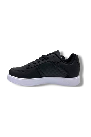 Luttoon 1201-26 Cilt Deri Anatomik Sneaker Siyah Beyaz 36-39 Siyah