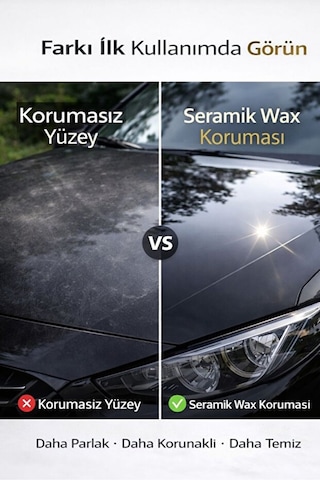 Magurex Seramik Wax Seti 200 Gr Hidrofobik Oto Cila Boya Koruma Ve Parlatıcı Uzun Süreli Etki