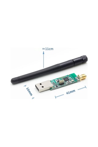CC2531 USB Dongle + Anten 2.4Ghz Zigbee Wifi Bluetooth Kablosuz Data Yakalayıcı