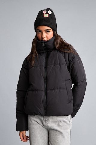 Defacto Regular Fit Dik Yaka Şişme Mont H3822ax26aubk81 Siyah-bk81