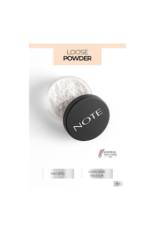 Note Cosmetique Loose Powder Makyaj Sabitleyici Matlaştırıcı Toz Pudra - 01 Invisible