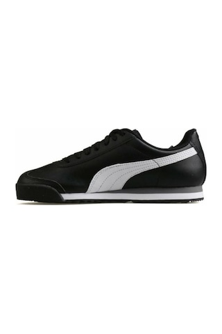 Puma Roma Erkek Spor Ayakkabı Retro Tasarım, Softfoam+ Konforlu Günlük Sneaker Siyah/beyaz