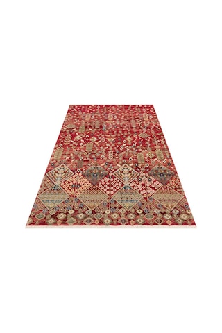 Eko Halı Kybele Kyb 01 Red Etnik Desenli Otantik Salon Halısı Oturma Odası Halısı Mutfak Halısı Modern Makine Halısı Kırmızı