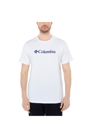 Columbia Cs0287 Csc M Basic Big Logo Brushed Ss Tee Erkek T Shirt 26707 Beyaz