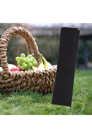 Homyl Piknik Dış Mekan Mat Plaj Koltuk Minderi Kamp Açık Siyah