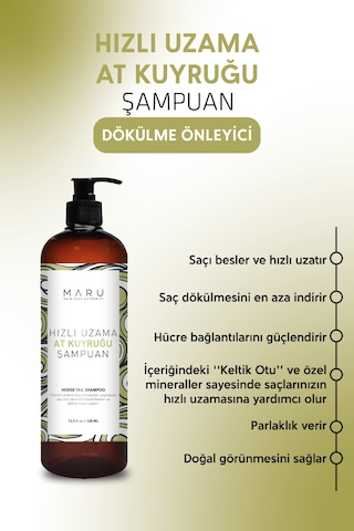 Maru Hızlı Uzamaya Yardımcı At Kuyruğu Şampuan 400 Ml