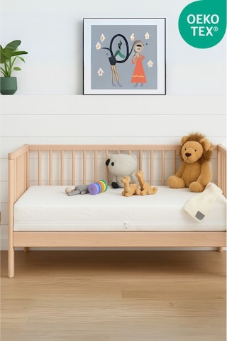 %100 Organic Cotton Full Ortopedik 10 Cm Kalınlık Bebek Oyun Parkı,park Yatak Ve Beşik Yatağı 60 X 90