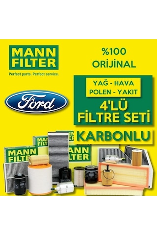 Ford Focus 1.6 Tdci Mann-filter Filtre Bakım Seti E5 2011-2015 4k