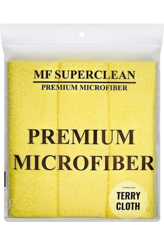 MF SuperClean 40 x 40CM  Mikrofiber Genel Araç Temizlik Bezi 4'Lü Paket
