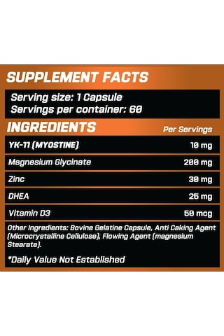 Grimlabs Hellsıng Yk11 Myostatin 10 Mg 60 Servıngs