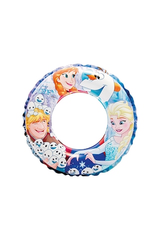 İntex 56201 Frozen Şişme Simit 51 Cm Elsa Anna Çocuk Can Simiti Çok Renkli