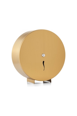 ARGESAN-Paslanmaz Çelik WC Kağıtlığı JUMBO Q28 cm-ALTIN