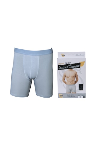 Silver Swan Modal Kumaş Gri Lüx Kutulu Boxer Ekonomik Paket 3'Lü