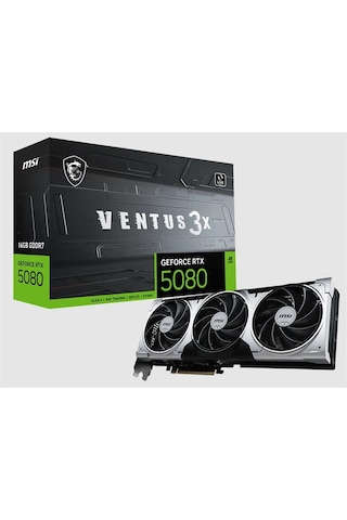 Msı Geforce Rtx5080 16g Ventus 3x Oc Plus 16gb Gdrr7 256bıt 1xhdmı 3xdp Ekran Kartı