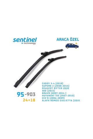 Sentinel Caddy 07-17/super B 08-14/rifter 2020- / 308 14-19/ Bravo 07-14/i30 07-10/ceed 06-09 Ön Silecek